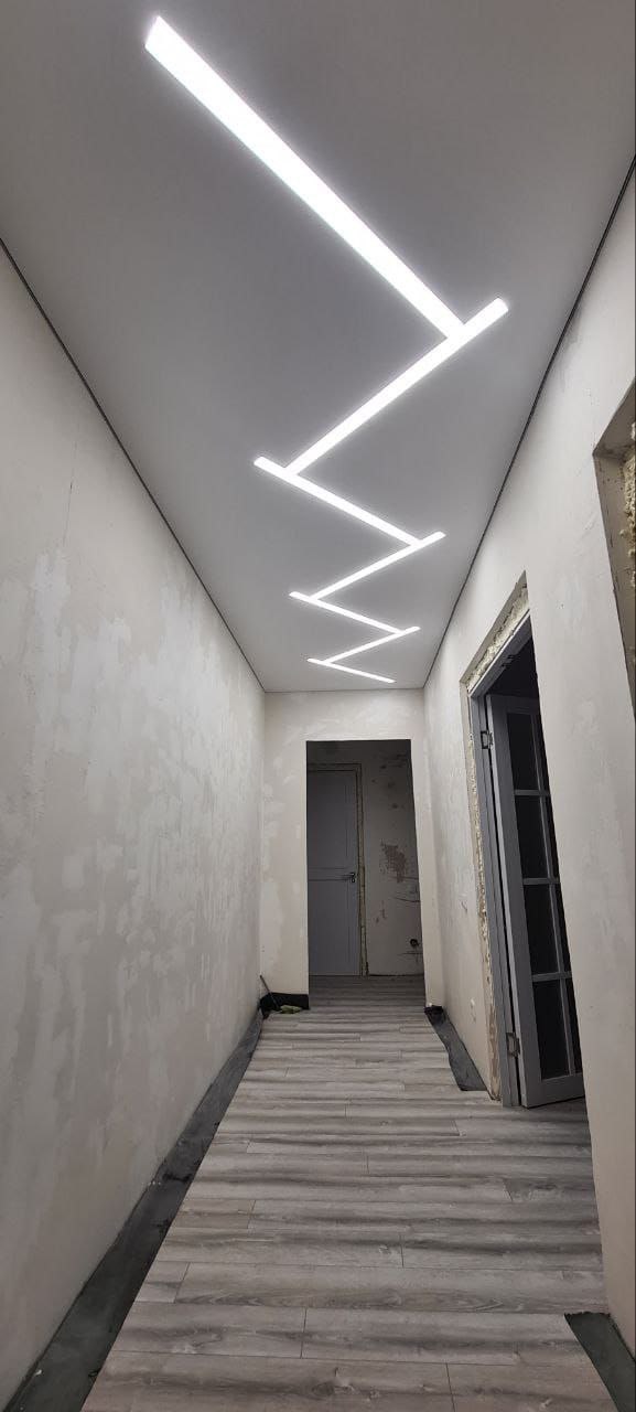 Серый матовый потолок